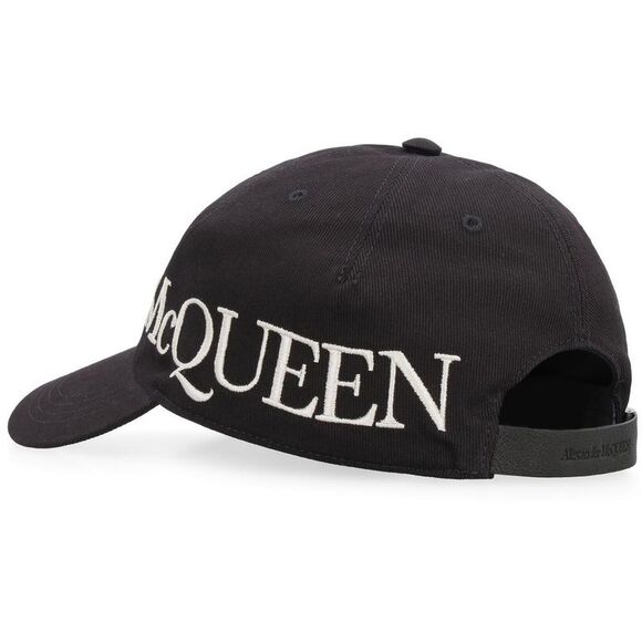 ALEXANDER MCQUEEN Embroidered Logo Baseball Cap Men BLACK Hats & Caps